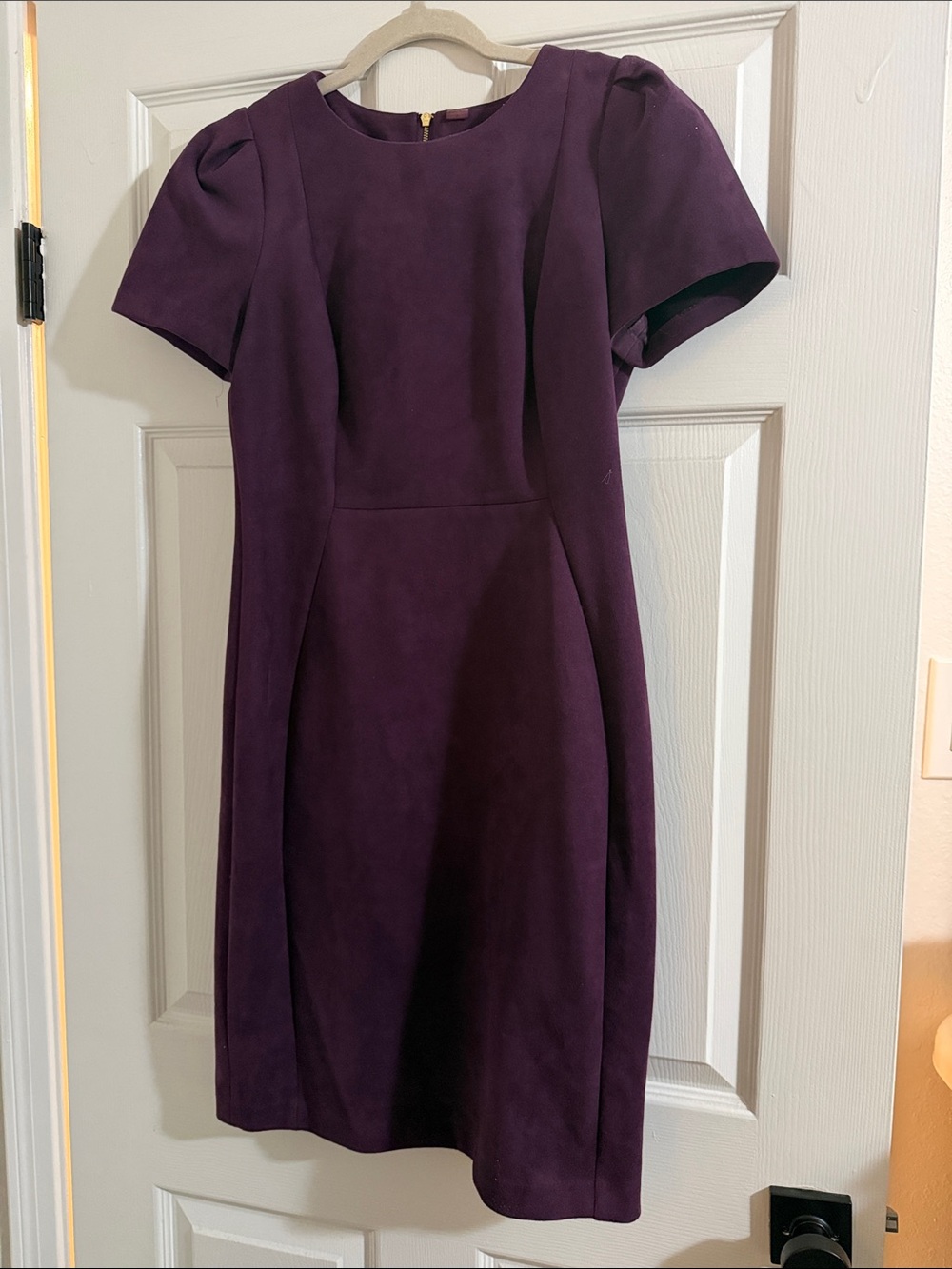 Calvin Klein Short-Sleeve Purple Dress